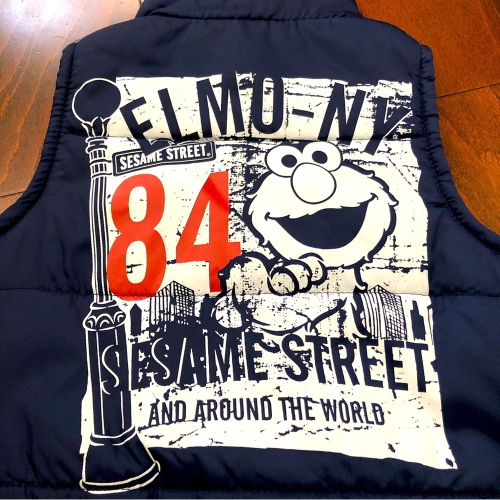 Elmo Puffy Vest Jacket by Sesame Street, Toddler Size 4T-5T (NWT)
